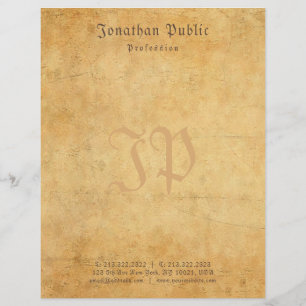 En-tête De Lettre Élégant Monogramme manuscrit Nostalgique Vintage