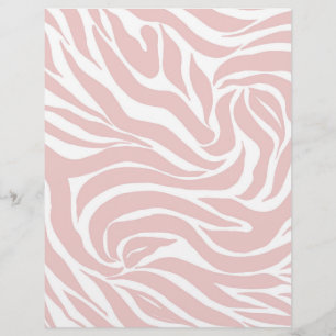 En-tête De Lettre Élégant Poster de animal blanc rose pâle Zèbre