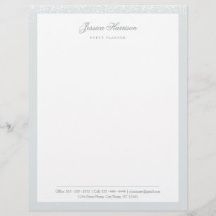 En-tête De Lettre Élégant simple gris blanc Confetti Professionnel