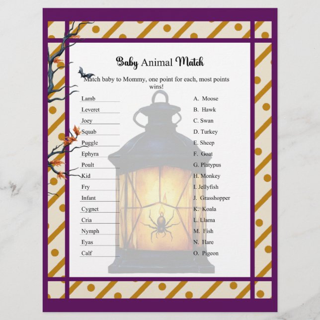 En-tête De Lettre Élever Un Bébé_ Match animal bébé (Devant)