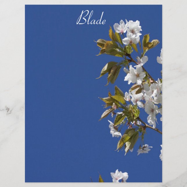 En-tête de lettre en fleurs de lame (Devant)