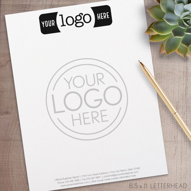 En-tête De Lettre En-tête avec 2 logos - un logo filigrane (Personalized Letterhead )