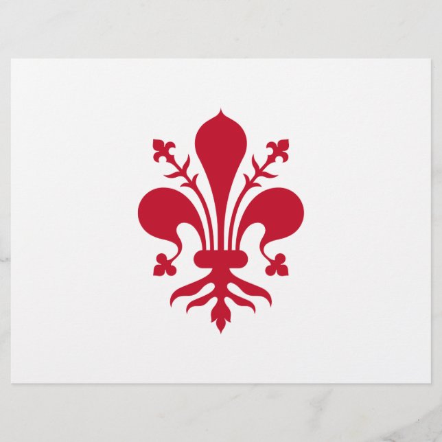 En-tête De Lettre En-tête avec Drapeau de Florence, Toscane (Devant)