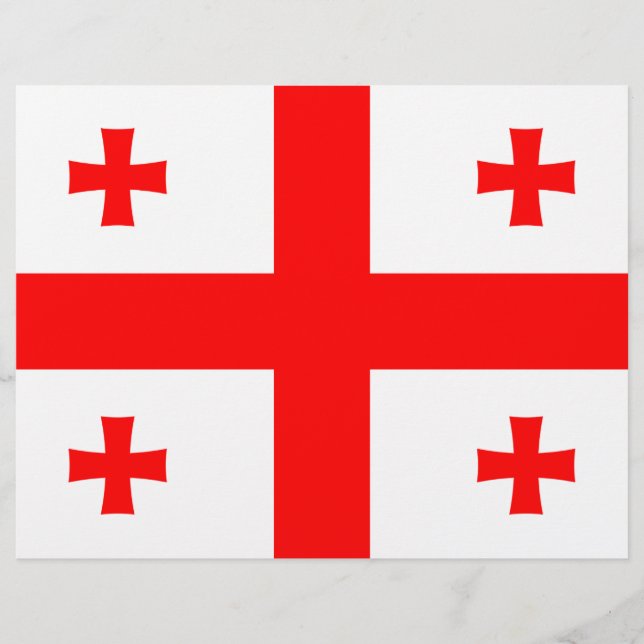 En-tête De Lettre En-tête avec Drapeau de Géorgie (Devant)