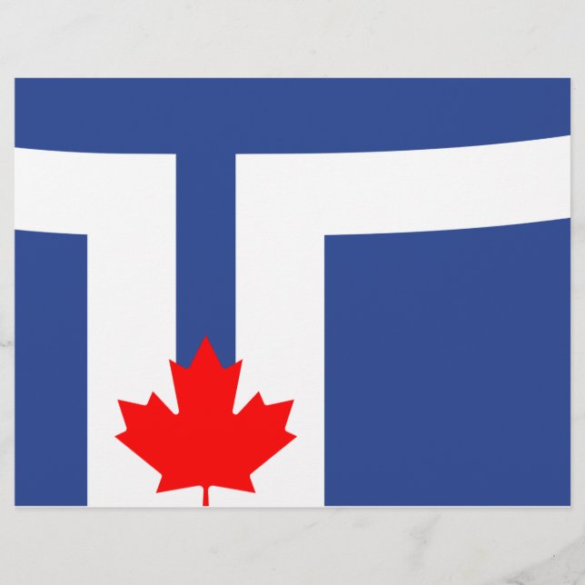 En-tête De Lettre En-tête avec drapeau de Toronto, Canada (Devant)