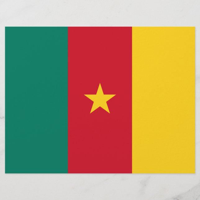 En-tête De Lettre En-tête avec Drapeau du Cameroun (Devant)