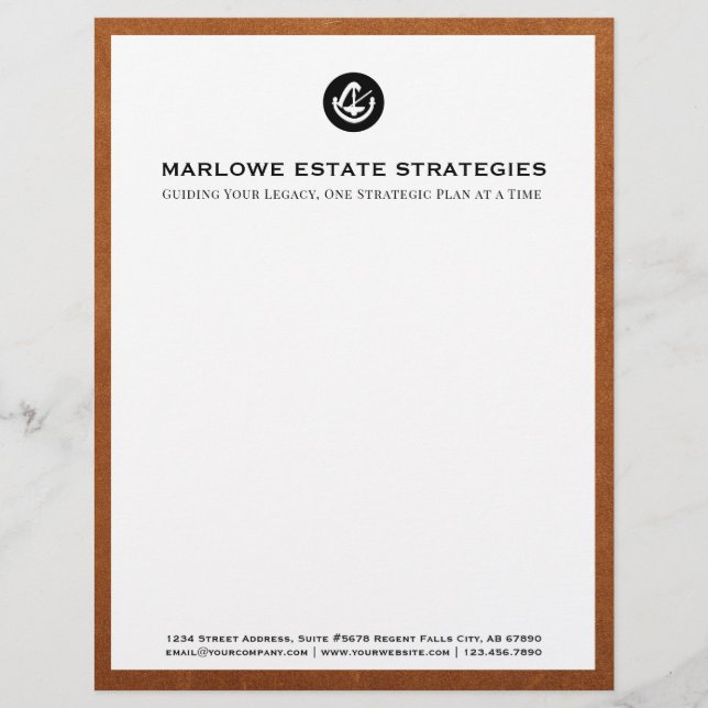 En-tête De Lettre En-tête du bureau du droit (Devant)