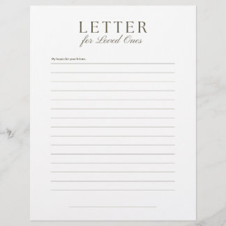 En-tête De Lettre End-of-Life Letter to Loved Ones