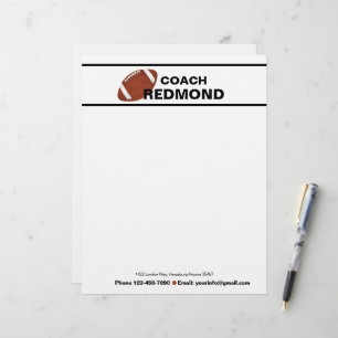 En-tête De Lettre Entraîneur de football