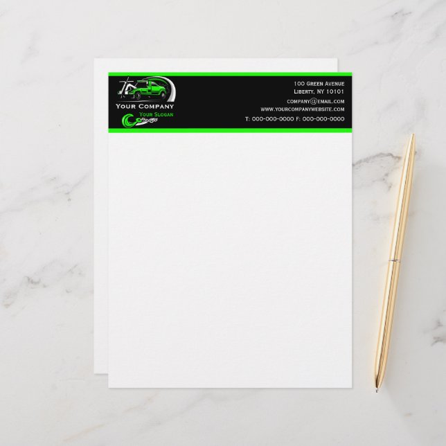 En-tête De Lettre Entreprise de remorquage professionnelle, service  (Devant/Arrière en situation)