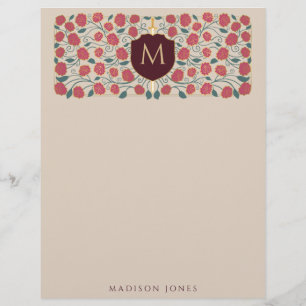 En-tête De Lettre Épée et Bouclier Imaginaire médiéval Monogramme