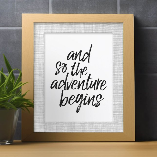 En-tête De Lettre Et donc l'aventure commence (Custom Frameable Art)