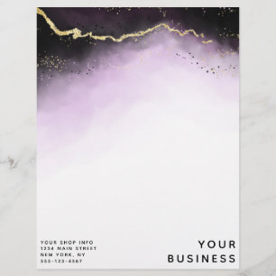 En-tête De Lettre Ethereal Mist Ombre Amethyst Purple Boutique Perso