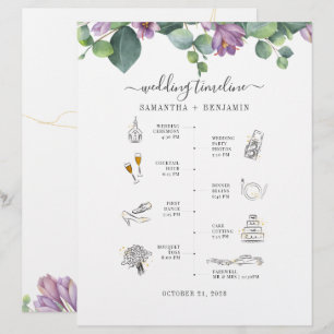 En-tête De Lettre Eucalyptus Green Icon Programme Itinéraire Mariage