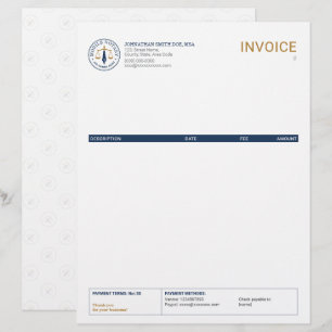 En-tête De Lettre Facture de signature juridique de notaire mobile N