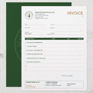 En-tête De Lettre Facture de signature juridique de notaire mobile v