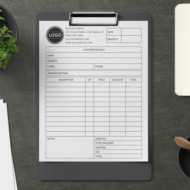 En-tête De Lettre Facturer un reçu de formulaire de vente d'entrepri (Créateur téléchargé)