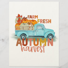 En-tête De Lettre Farm Fresh Autumn Harvest Letterhead