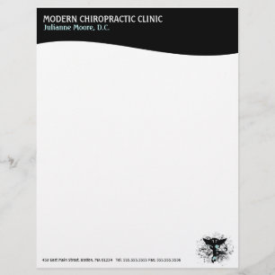 En-tête de lettre féminin de chiropractie de