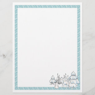 En-tête De Lettre Festif Noël Animaux de vacances