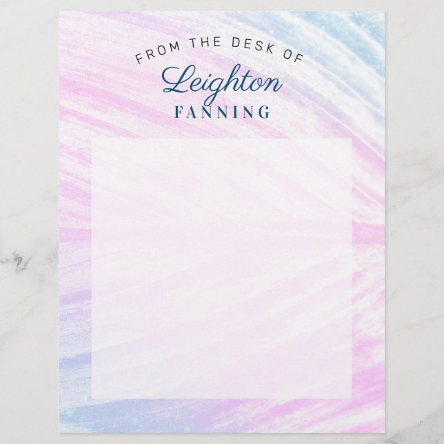 En-tête De Lettre Feuille tropicale peinte (Devant)