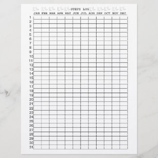 En-tête De Lettre Feuilles de journal des étapes quotidiennes pour l