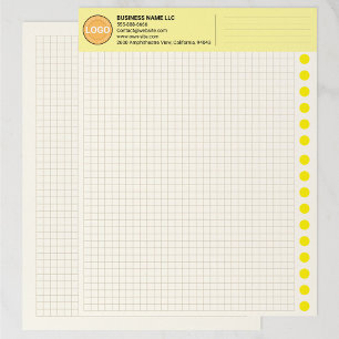 En-tête De Lettre Feuilles de papier graphique à grille personnalisé