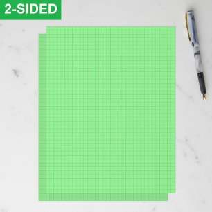 En-tête De Lettre Feuilles de papier graphique quadrillé vert clair
