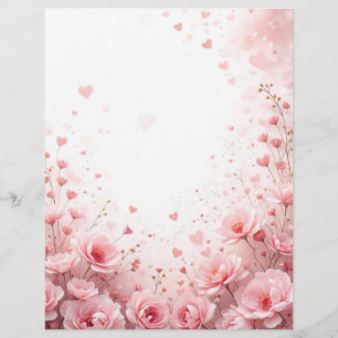 En-tête De Lettre Floral arrière - plan pour une lettre papier, pour