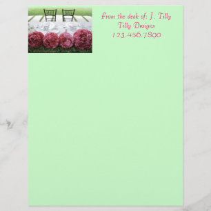 En-tête de lettre floral, du bureau de : J.