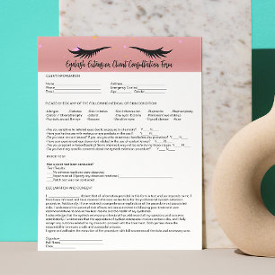 En-tête De Lettre Formulaires de consentement du Rose d'essai de cor