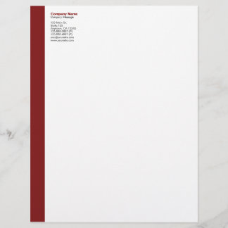 En-tête de lettre gauche marron de barre latérale