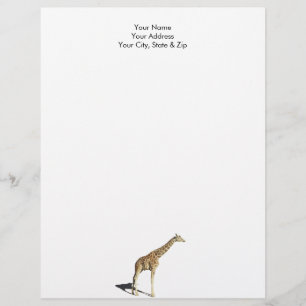 En-tête De Lettre Giraffe