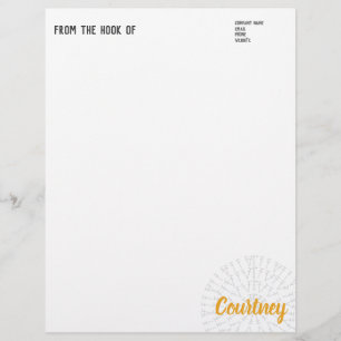 En-tête De Lettre Graphique crochet couleur personnalisé