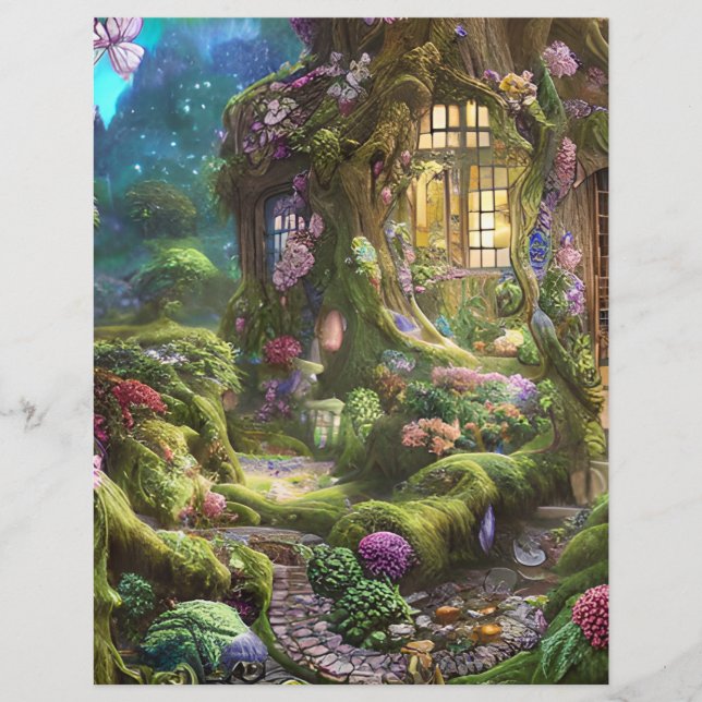 En-tête De Lettre Graphique de la forêt de Fairyland (Devant)