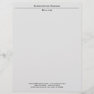 En-tête De Lettre Gris clair professionnel Simple clair