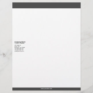 En-tête de lettre gris-foncé de barres
