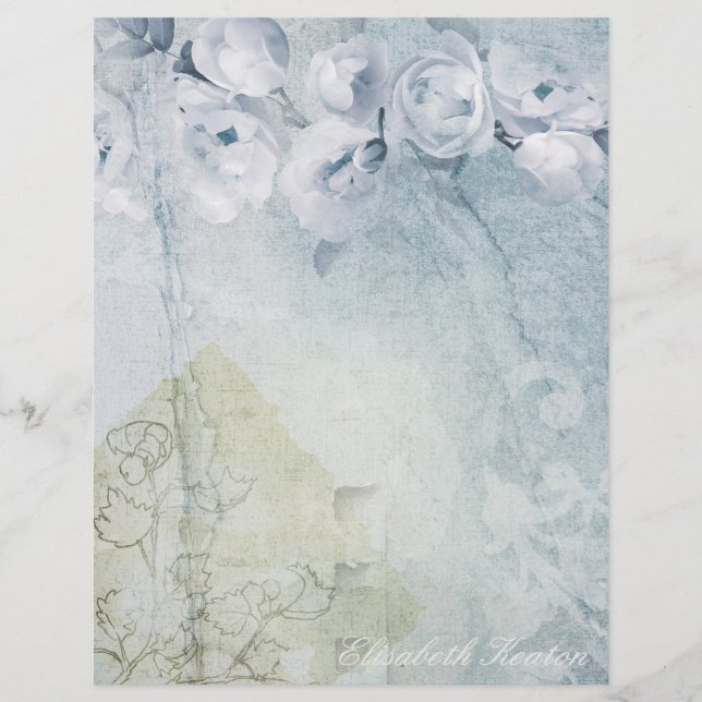 En-tête De Lettre Grunge bleu rose (Devant)