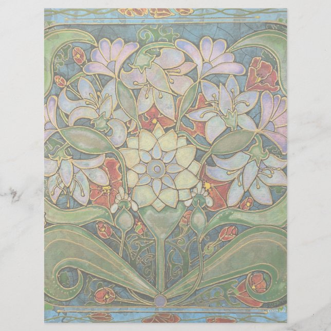 En-tête De Lettre Harmonie en fleurs (Devant)