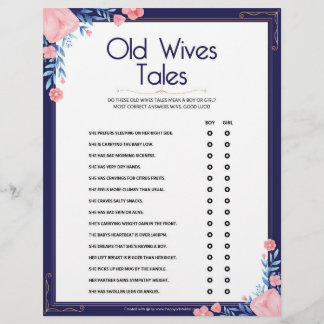 En-tête De Lettre Histoires de vieilles femmes [Cadre floral]