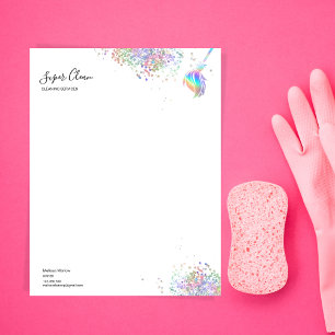 En-tête De Lettre Holographe de nettoyage domestique