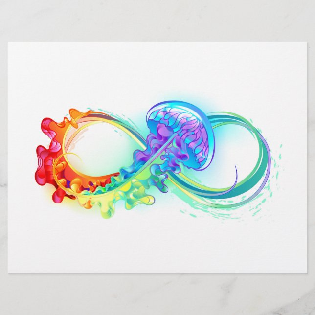 En-tête De Lettre Infinity with Rainbow Jellyfish (Devant)