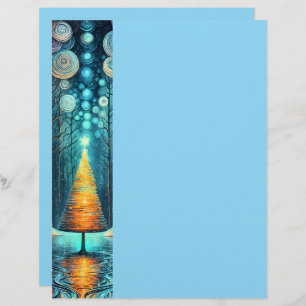 En-tête De Lettre Iridescente Holiday Dream 🎄 brillant sapin de Noë