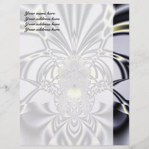 En-tête De Lettre Iris Violet Art Fractal de Géométrie Sacrée