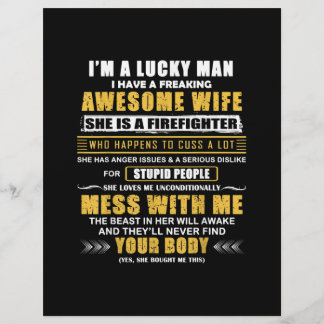 En-tête De Lettre J'Ai Une Femme Merveilleuse Et Un Pompier.