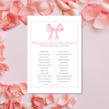 Jeu « Que préférerait-elle » pour une baby shower