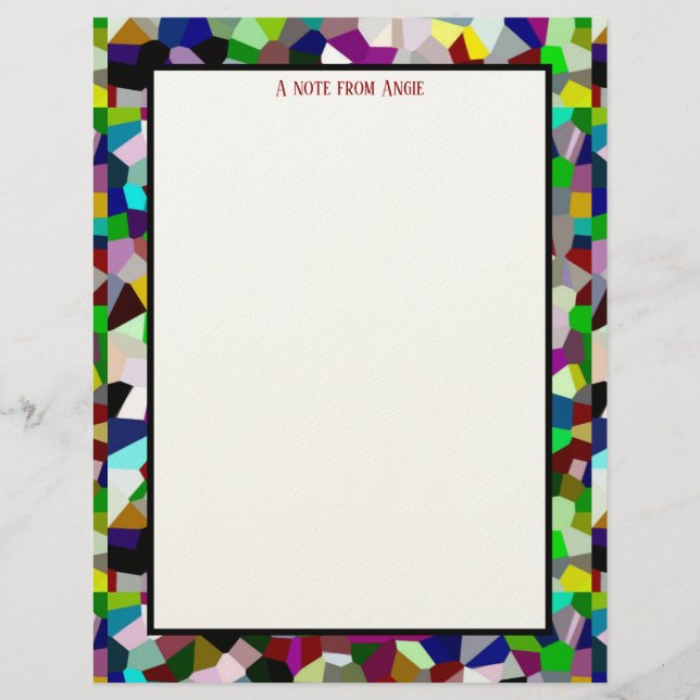En-tête De Lettre Jumble coloré (Devant)