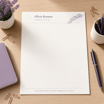Lavender Olive Branch Minimalist Business Logo