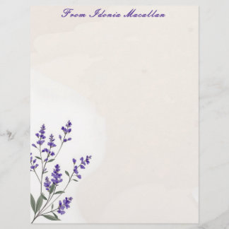 En-tête De Lettre Lavender Sprig