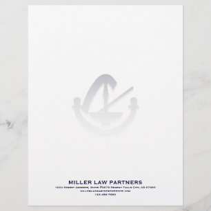 En-tête De Lettre Letterhead Marine Typographie minimaliste